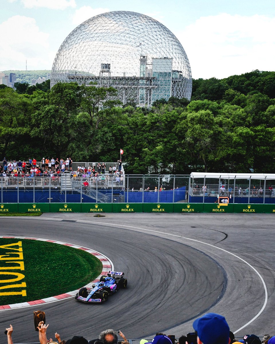 AlpineF1Team's tweet photo. We’re over halfway through #FP1. Here’s where we’re sitting:

P12 Fernando 1:16.312
P16 Esteban 1:16.930 📸

#CanadianGP https://t.co/XwrUqYplsX