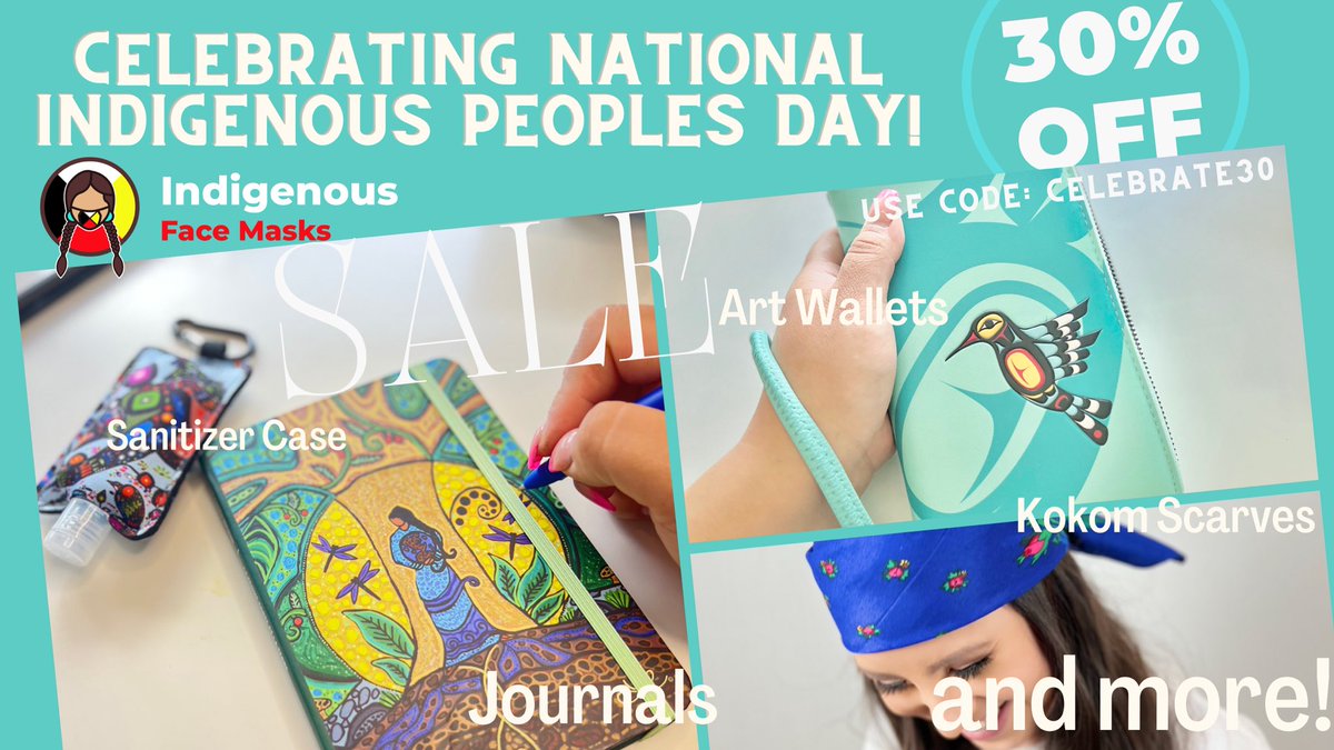 Join us in celebrating National #Indigenous Peoples Day! #IPD22 We have 30% OFF with the code: CELEBRATE30

Offer until next Friday, June 24, 2022! Shop now! indigenousfacemasks.ca