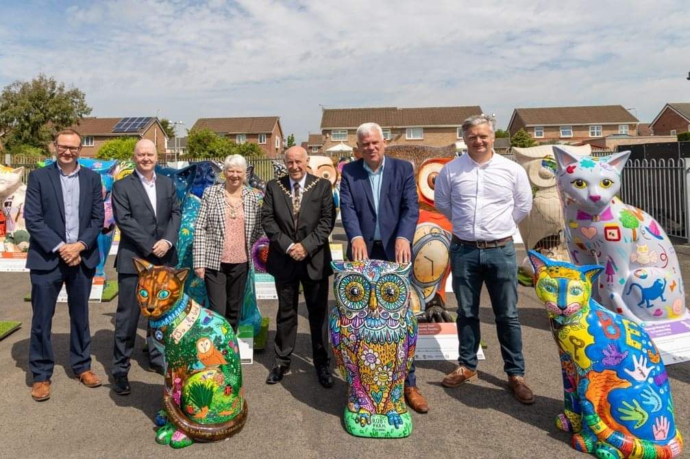 crontonceschool's tweet photo. Proud to be part of Knowsley's Owl and Pussycat sculpture Trail. Can you see Faith the Cronton Cat. #keyscurriculum #best @crontonceschool @LDSTEducation @cultureKnowsley https://t.co/6n4AAhIVSH https://t.co/bE0fHbWHux
