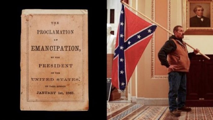 When the Civil War ended, many enslaved people in Texas did not hear that slavery had been abolished, and that they would be gaining Constitutional rights.  
 
157 years later, some white Americans still haven't gotten the news. 

#JuneTeenth22 #January6th <a href="/BarackObama/">Barack Obama</a>