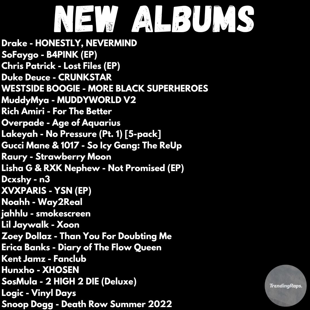 TrendingRaps's tweet photo. New Music Out Now 💿📀 https://t.co/w3yv5U8Lmw
