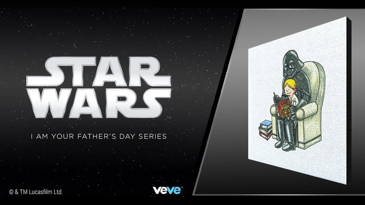 veve_official's tweet photo. Whether on Earth or in a galaxy far, far away, the bond between children and the fathers in their lives is as strong as any Force you can imagine!

The @StarWars #IAmYourFathersDay Collection, featuring art by Jeffrey Brown, drops Sun, 19 June at 8 AM PT.

#FathersDay https://t.co/25MOhAt4JZ