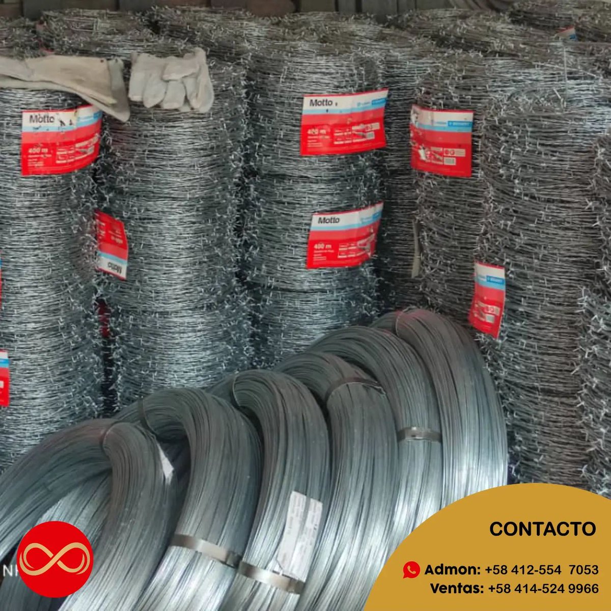 jimacaca's tweet photo. ¿Estás en búsqueda de un buen #Alambre de Púas,  alambre de acero triple galvanizado para #cerco #electrico ganadero, fino, grueso o para construccion? #Jimaca te ofrece la mejor marca, #Vicson-Bekaert en Venezuela. Contáctanos y realiza tu pedido hoy📲04125547053 o 04245091010📌 https://t.co/jvaER9Ml26