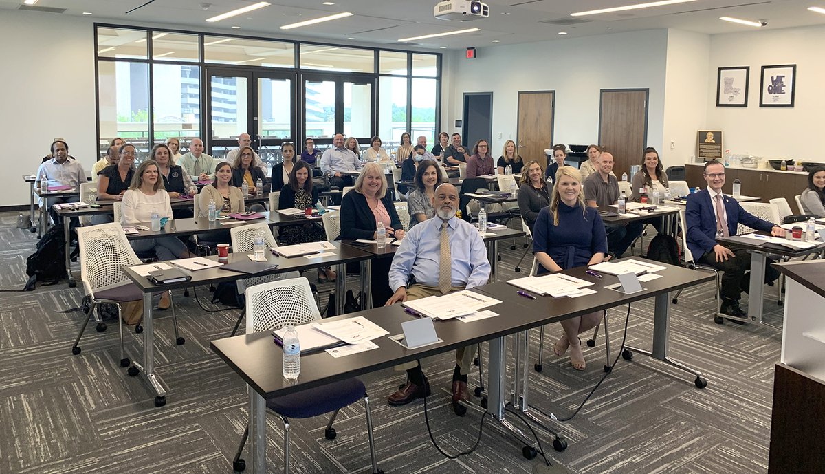 LSUVetMed's tweet photo. Several of LSU Vet Med's key leaders took part in the 2022 Leadership Retreat held in the LSU Foundation Building. Guest speakers included E.J. Smith of LSU's E.J. Ourso College of Business and Krista Allen Raney of LSU Foundation. #wheresciencemeetspassion #LSUVetMed https://t.co/DYld6zTRM1