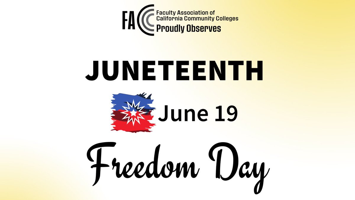 FACCC's tweet photo. FACCC is proud to observe Juneteenth as a celebration of freedom.

We wish everyone a meaningful #Juneteenth holiday! https://t.co/GXp9ZjjHja