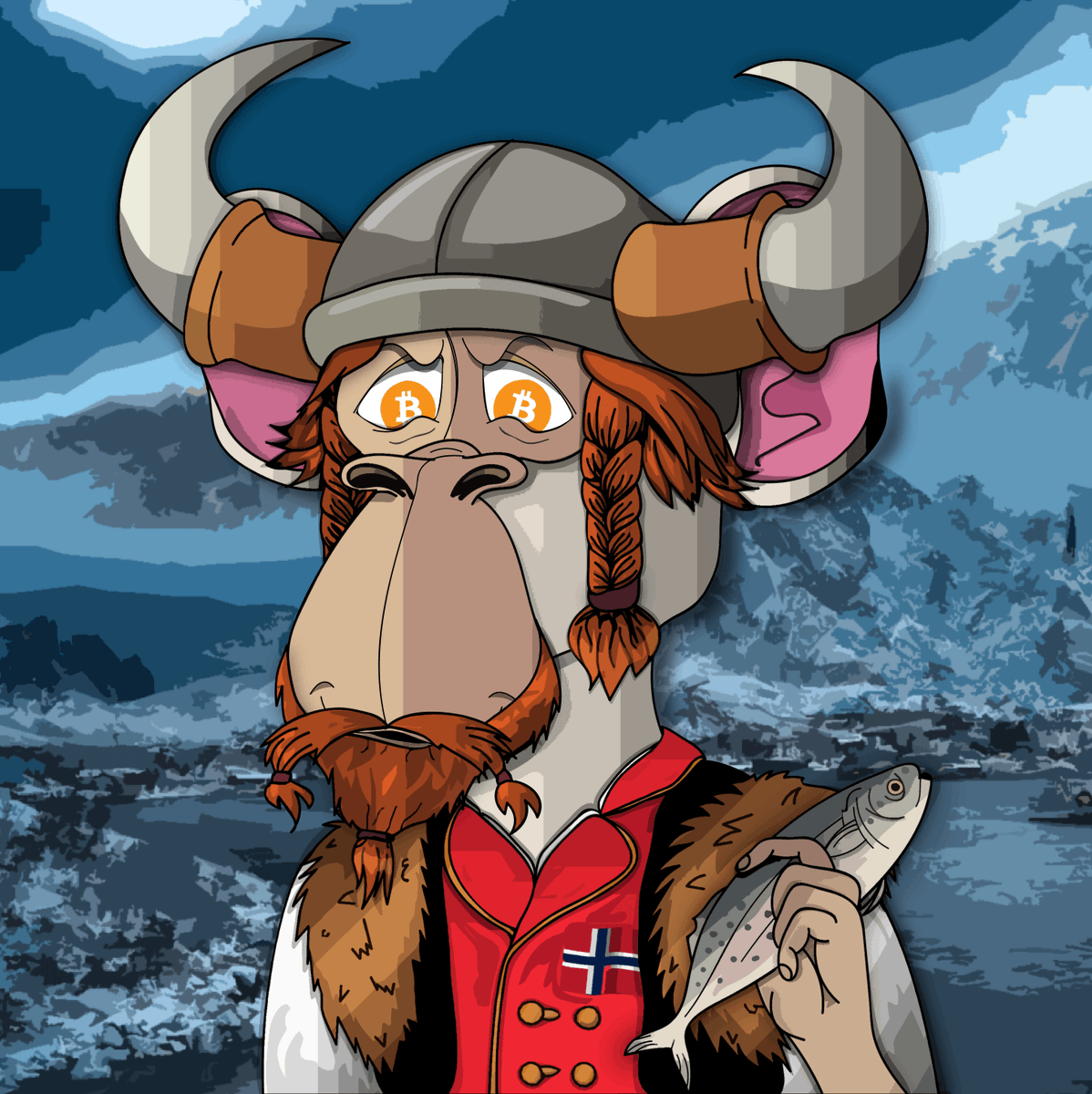 countryapesquad's tweet photo. While the #Vikings had settlements all over Scandinavia, throughout Europe and the wider world, Norway 🇳🇴 is often in focus when we talk about Vikings today. Here is our #Norwegian Country Ape who is also a great fisherman! 🎣

#Norway #NFT #NFTs #NFTcollector #NFTart #NFTshowoff https://t.co/QOYDixARdJ