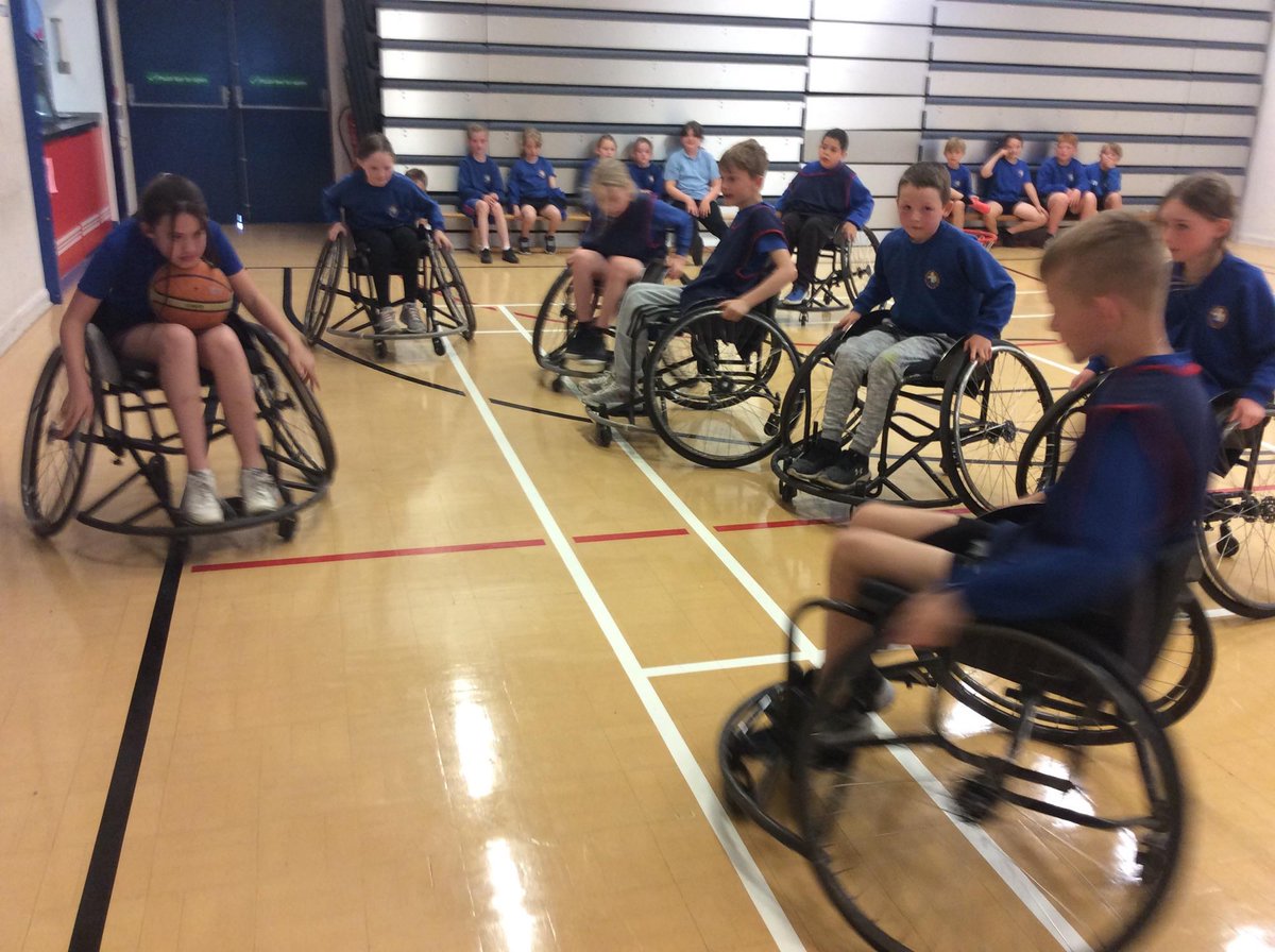 DeanCESchool's tweet photo. Year 2, 3 and 4 had the most amazing time experiencing wheelchair basketball. The children not only enjoyed the game but listening to ex GB player Nat Pattinson talk about his disability and working hard to achieve his goals @BritWheelBBall #inclusion #learningnewskills https://t.co/7JZDYtZudx