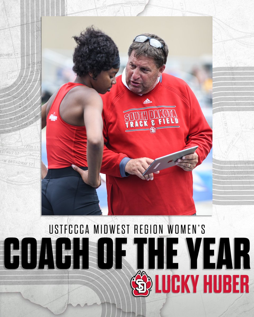 𝐓𝐡𝐞 𝐛𝐞𝐬𝐭 𝐢𝐧 𝐭𝐡𝐞 𝐌𝐢𝐝𝐰𝐞𝐬𝐭.

Congratulations to Coach Huber on being named the USTFCCCA's Midwest Women's Coach of the Year!

📰: Yote.us/3zH7Hn9

#GoYotes x #WeAreSouthDakota  🐾