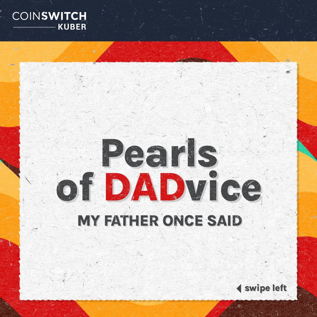 📢 CONTEST ALERT 📢

Father's Day brings with it a very special giveaway! 🎁

How to participate?
👉 FOLLOW <a href="/CoinSwitchKuber/">Angelo Gueta</a>
👉 RETWEET this post
👉 REPLY with the best advice your Father has given you!

10 Best Answers win BTC worth ₹5,000* each! 🚀