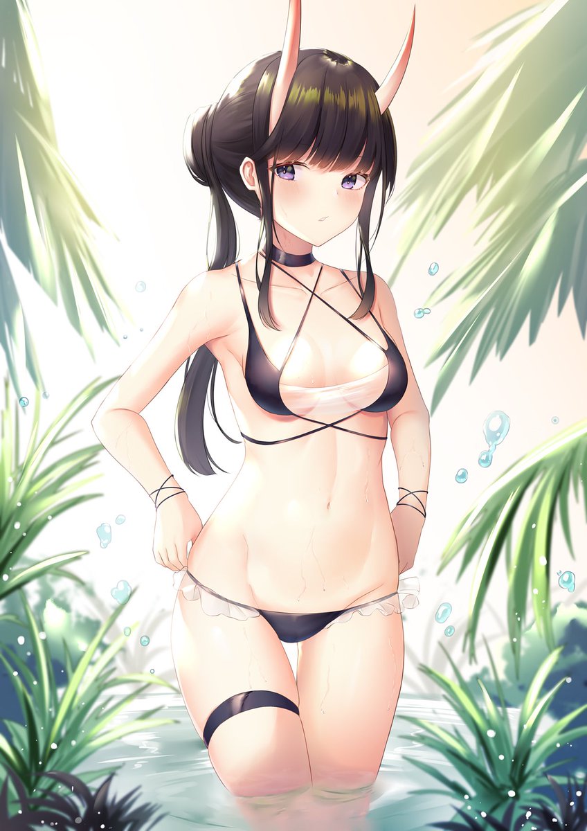 TheOniMaid's tweet photo. ㅤㅤ
ㅤㅤ〝 I - I'm sorry I'm late Master!

I couldn't find a good swimsuit to wear. . .  

But this is what I found . . .〞
ㅤㅤ https://t.co/qptXjLmMzL