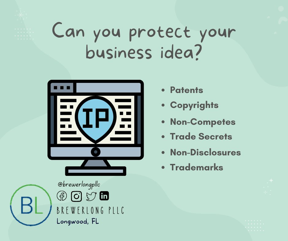Protecting a #smallbusiness when it's just an #idea can be tricky, but here are some #IP considerations to get you started: loom.ly/2k_olmE  
#smallbusinessattorneys #IPlaw #Floridalaw