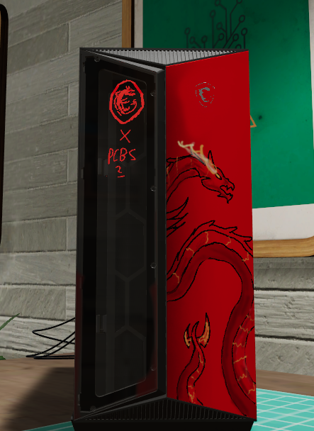 KibiDoesArt's tweet photo. #MSIXPCBS2 MSI themed PC with a custom paint job :) https://t.co/TI0GBVnxYX