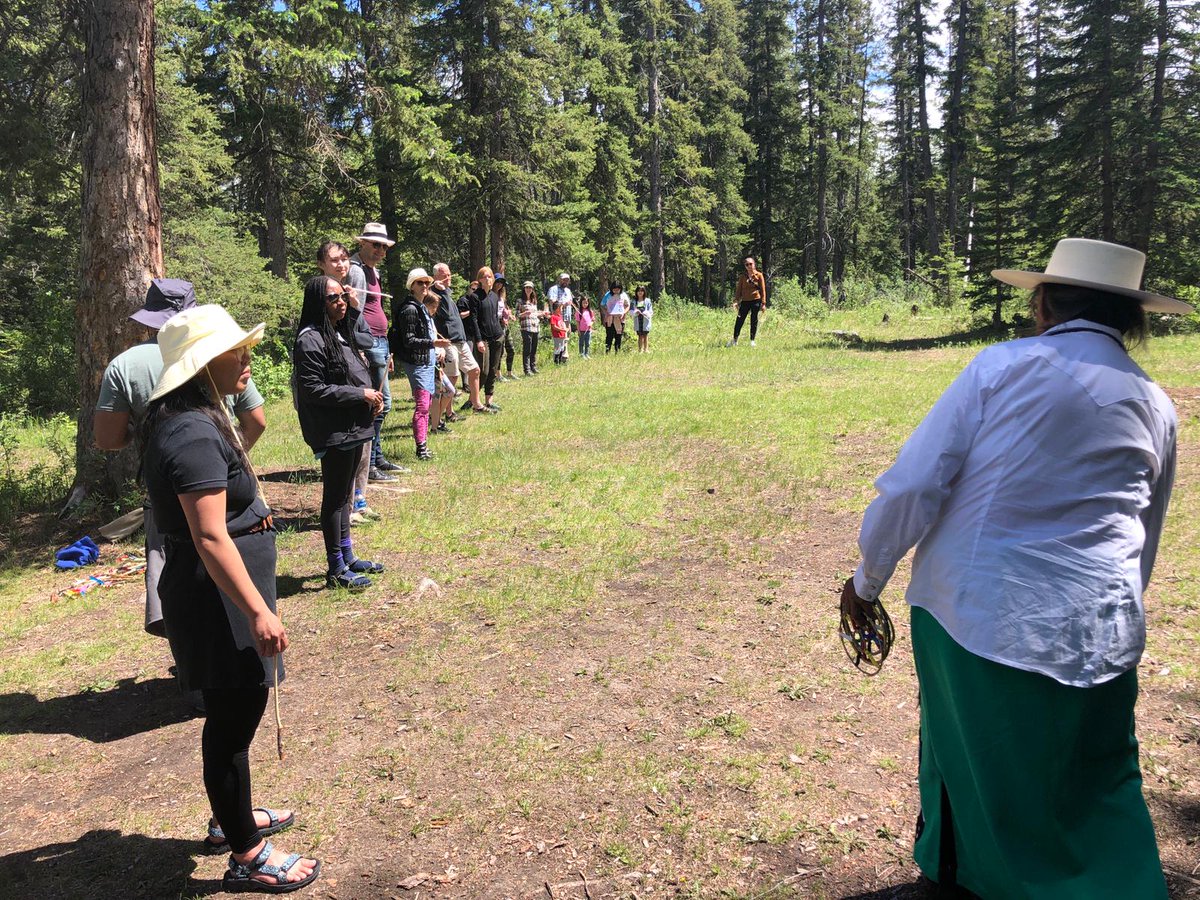 cpawssab's tweet photo. 🌱 Last Saturday's #IndigenousLed Nature Walk with Elder Mary Ellen Little Mustache 🌱
Thank you so much to Elder Little Mustache for teaching participants how traditional games can be used to explore Indigenous Ways of Knowing and Being in nature 💛
#Mohkinstsis #Niitsitapi https://t.co/L6LP6rDL9j