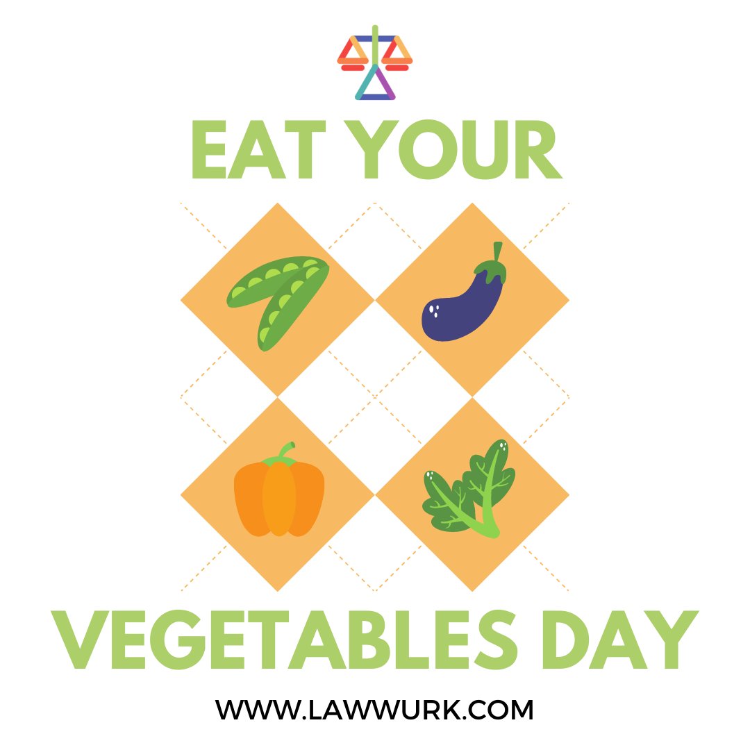 LawWurk's tweet image. Today is Eat Your Vegetables Day! 🥕🍆

This day is to celebrate all of the amazing benefits of eating vegetables. Vegetables are a necessary part of a healthy diet that are essential for good health. 🥗

 #virtualparalegal #legaldocumentassistant #legal #law