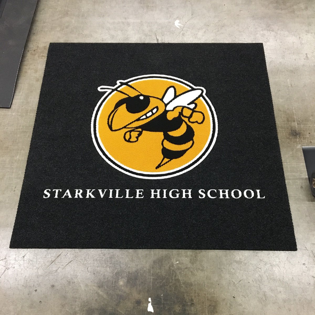 Our friends at Starkville High School just got their entrance much more welcoming with the Dura Nop Inlaid Logo Mat! This durable, functional, and attractive mat creates a buzz when students, teachers, and staff meet.

Available at canadamats.ca

<a href="/StarkvilleSD/">Starkville Schools</a>