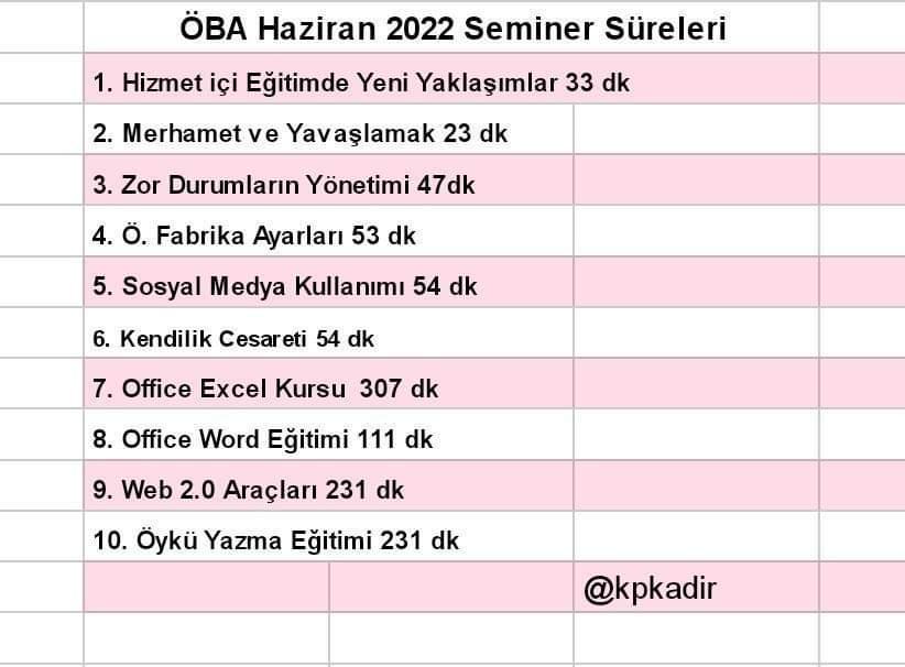 ogretmenlersyfs's tweet photo. Seminerde Öba'da izlenecekler. 
En az birisi izlenmeli.. https://t.co/keO9znJq9R