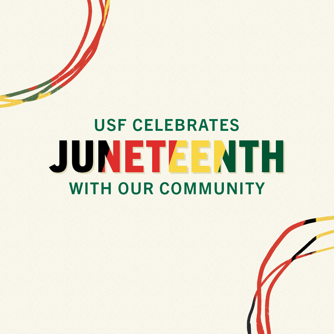 USF_ASC's tweet photo. The ASC joins our peers across USF in celebrating Juneteenth with our community.

#USF #OneUSF #GoBulls https://t.co/s9CdISZkb7