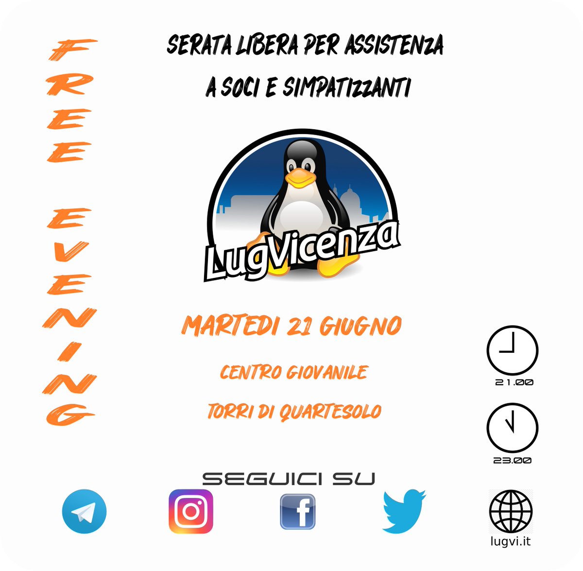 lugvi's tweet photo. Martedì 21 giugno presso il Centro Giovanile di Torri di Quartesolo
https://t.co/5Q0Q9XPSY6 https://t.co/M1kZ9SuvYv
