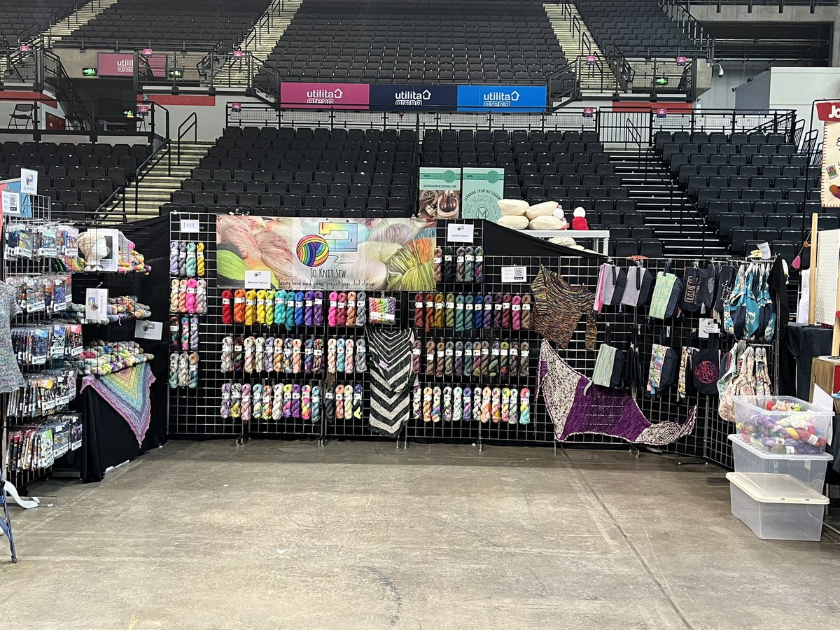 joknitsew's tweet photo. All set up ready for The Wool Monty this weekend. If you are in #Sheffield come and see us! https://t.co/LUcX4xTMpl