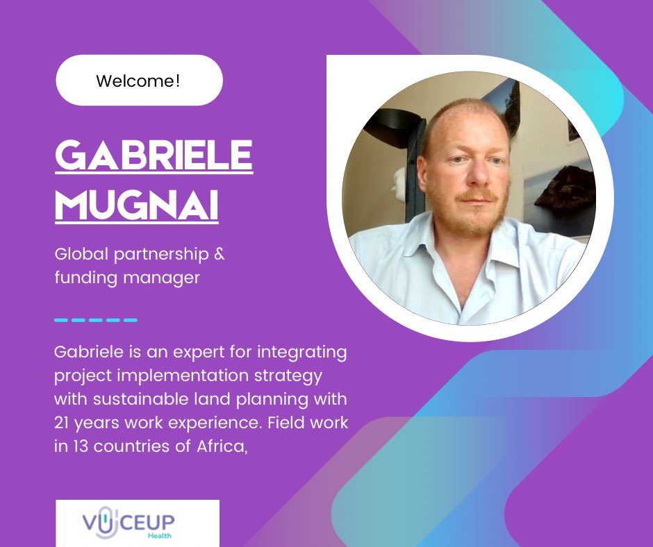 Voiceupltd's tweet photo. As our team is growing, it is a pleasure to introduce our newest team
member, Mr Gabriele Mugnai, as Global partnership &amp; funding manager, eager to take @Voiceuphealth to new
heights.We're excited to have you join us and can't wait to see what you'll
accomplish!
#welcometotheteam https://t.co/YxUCjpomDy