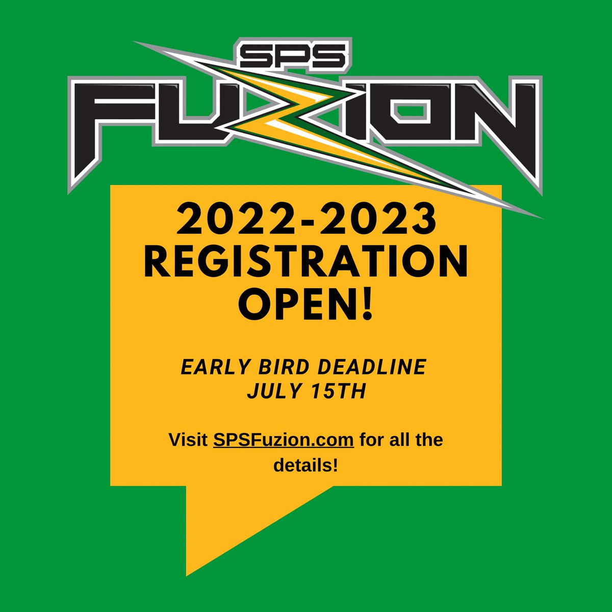FuzionSps's tweet photo. @FuzionSps registration is now open!! Visit our website for details! https://t.co/ws3C9u9EjR