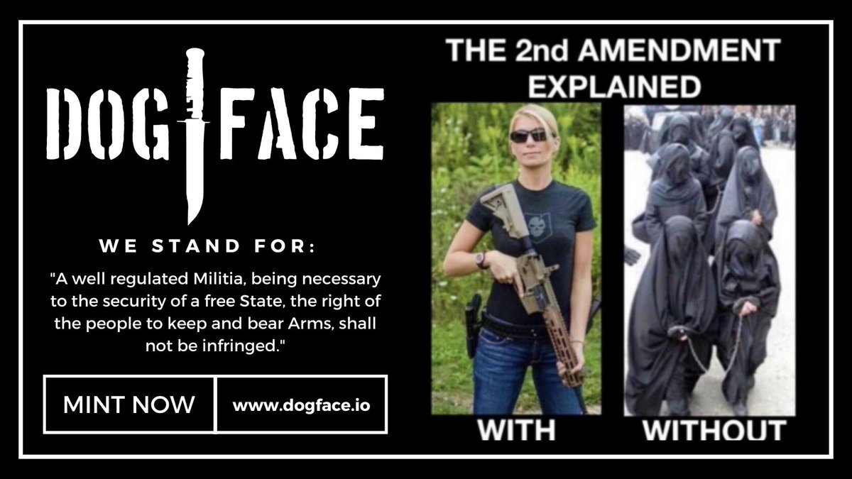 paulwally21's tweet photo. What do you stand for? I stand for the #Flag, #Freedom and the #RTBA! Join @dogfaceNFT and help support #veterans everywhere! They fought for our freedom and need more help and support! #NFTCommmunity #nftart #NFTs #NFT #awareness #FinancialFreedom #LFG 

https://t.co/sKe8SJB47D https://t.co/7zXbNzEn1B