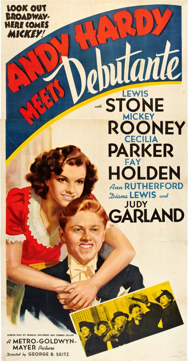 ANDY HARDY MEETS DEBUTANTE (1940) Mickey Rooney, Lewis Stone, Judy Garland. Dir: George B. Seitz 4:15 PM ET A teenage boy goes into debt to court a Manhattan socialite. 1h 28m | Comedy | TV-G