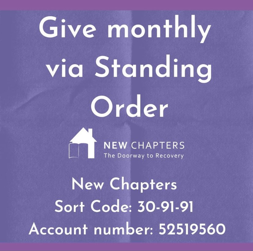 Making a regular monthly donation is the best way you can help us as it helps us to plan. You can set this up on your bank account online using the following details 💜💜