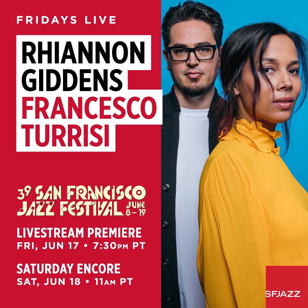 fraturrisi's tweet photo. Last chance to see us at @sfjazz tonight and we have two shows (7 and 9.30). If you can’t be here with us in San Francisco you can watch the livestream of our 7 performance…go to https://t.co/U0RHqajakP for more info #rhiannongiddens #francescoturrisi #theyrecallingmehome https://t.co/MCTW9cwZEV