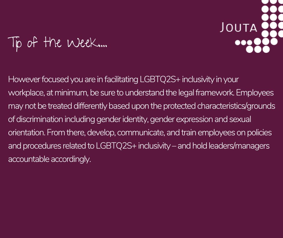 JoutaGroup's tweet photo. #LGBTQ2S+ #pridemonth #Pride #WorkplaceCulture #Peoplefirst 

https://t.co/nHUJs1HbYs https://t.co/adTDKt4fV3