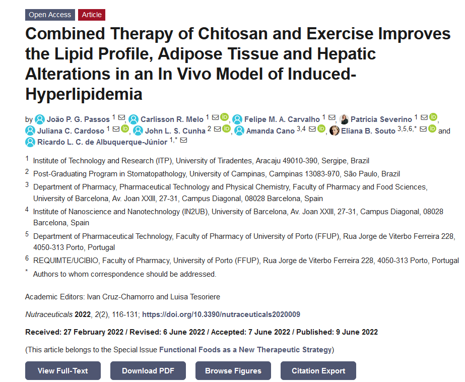 Nutraceut_MDPI's tweet photo. #mdpinutraceuticals Read the latest Article by Dr. Passos et al.
Combined Therapy of #Chitosan and #Exercise Improves the #Lipid_Profile, #Adipose_Tissue and #Hepatic_Alterations in an #In_Vivo_Model of #Induced-Hyperlipidemia
👉https://t.co/bhgSdfQLKb https://t.co/AEwduy4bxb