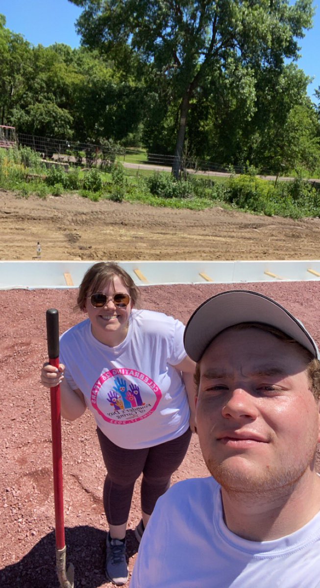 A <a href="/keloland/">KELOLAND News</a> crew volunteering for Nextar’s Founder’s Day for <a href="/Habitat_org/">Habitat for Humanity</a> this afternoon in Sioux Falls. Somehow, <a href="/marissalute/">Marissa Lute</a> is the star in all of my pictures…. #NexstarCares #NexstarNation