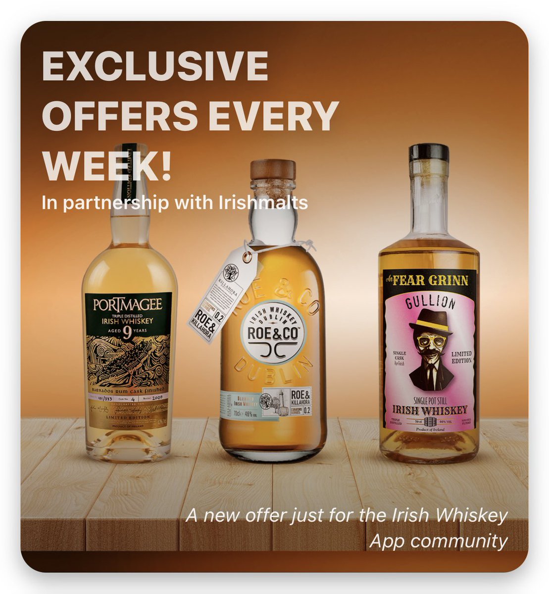 🚨 New feature alert!!! 🚨
Every week we are bringing you an exclusive <a href="/irishwhiskeyapp/">Irish Whiskey App</a> offer on a premium Irish whiskey, thanks to the amazing <a href="/irishmalts/">Irishmalts</a>. And even better… YOU get to choose what bottle it is! Download the latest version of the app to find out more #whiskey