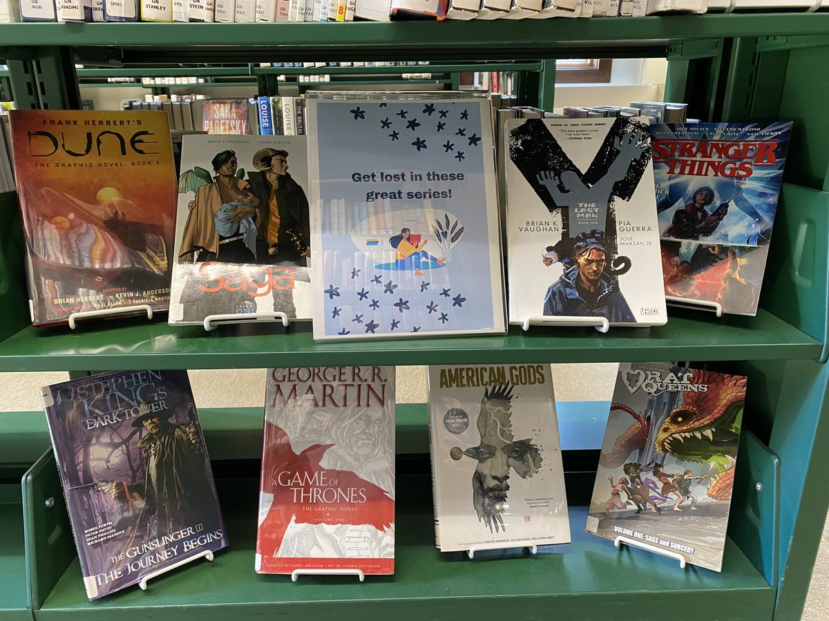 DurhamLibraryCT's tweet photo. Graphic novels are for adults, too!  #weekendreads #durhamct https://t.co/puDSnCWqlB