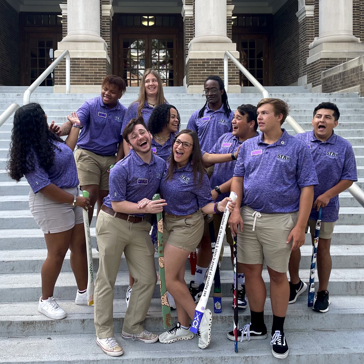 It’s Fun Fact Friday! Did you know that Jack Walkers make great Orientation Leaders? 👀 They’ve been having a blast showing new Lumberjacks what SFA is all about!

Tell us your favorite <a href="/SFA_Orientation/">SFA Orientation & Transition Programs</a> memory in the comments below 👇

#sfasu #sfaorientation #jackwalkers