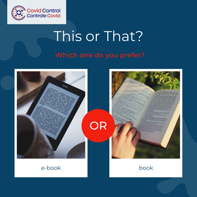 CovidControlCA's tweet photo. 📚 Many Canadians are passionate readers; they spend an average of six hours per week reading at least one book.

❔ Do you prefer to read online, or do you like to have a physical book? Sound off in the comments.

#CovidControl #Exercise #CovidCanada #Reading #Masks https://t.co/SIFtrB7FpD