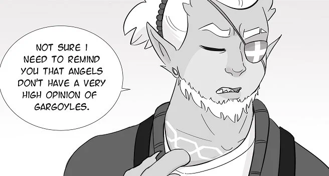 New Grim Cafe page is up! 💀☕
https://t.co/JBSbYRtsB6
#grimcafecomic #webcomic 