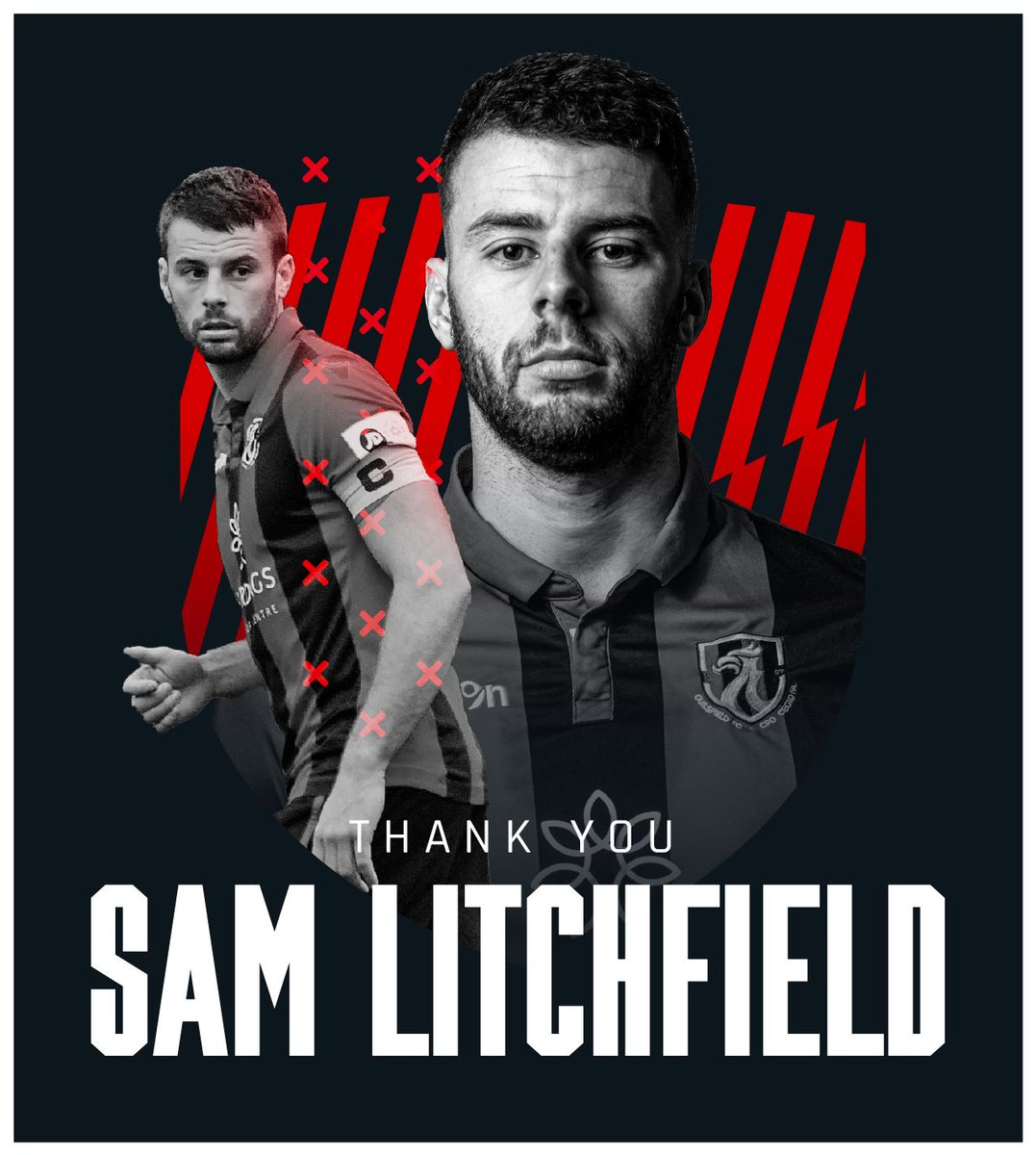 GUILS1957's tweet photo. 🔴 THANK YOU SAM ⚫️

Sam Litchfield departs for a new challenge in the Cymru Premier.

Lenny - “I remember when Danny Barton signed Sam as a young pup who fancied himself as a central midfielder (he still thinks he can be a 9).

1/4 https://t.co/VerNV6UK4H