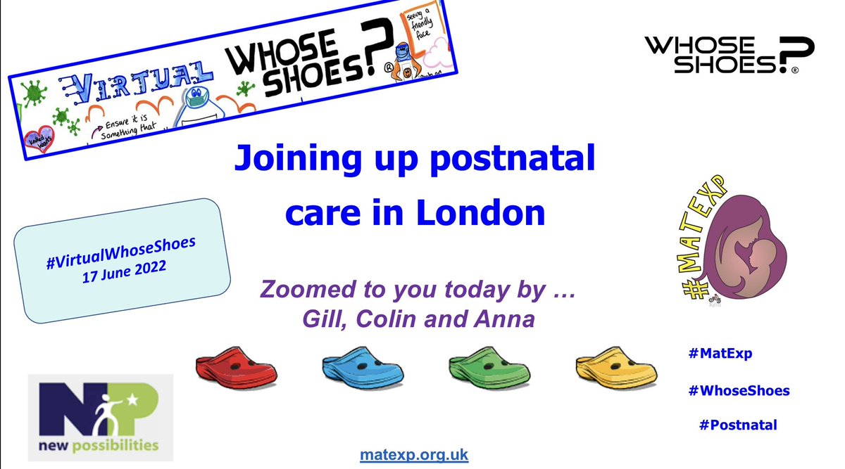 WhoseShoes's tweet photo. @SunitaS2016 @SaEspling @RosieBarrow9 @AnnaGeyer_NP Very proud to work with this fabulous team.
#coproduction #WhoseShoes
#DreamTeam ๐ #MatExp
Was telling @gbtpo about some of the outcomes this afternoon, chatting to her for a #FabNHSStuff special, coming up w/c 4 July. #WatchThisSpace https://t.co/9hHYHy5Whw