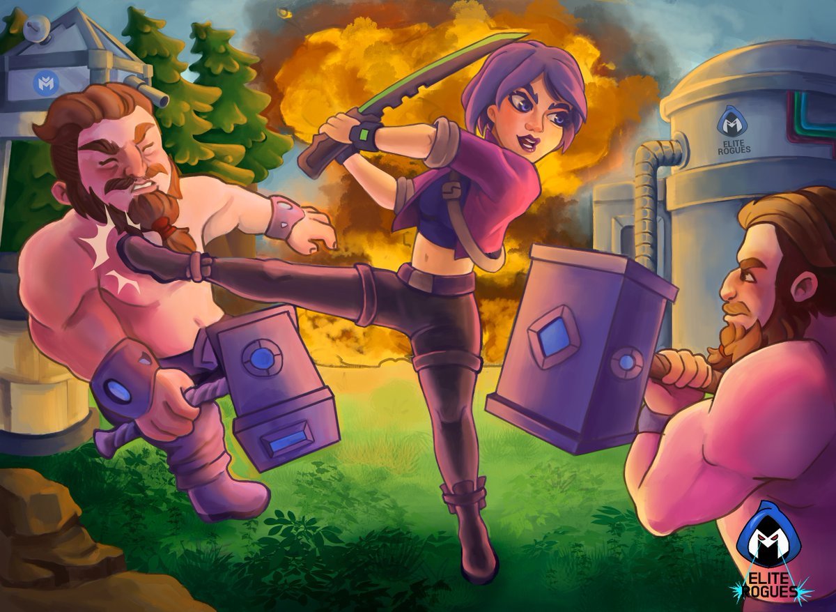 Happy Friday!

For this week's Fan Art Friday, we have Mira flexing her Hero power while taking down some Barbarians. 

#FanArtFriday
Author: <a href="/MarkLife15/">semazat</a>