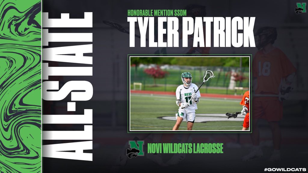Congratulations Tyler Patrick, 2022 All State Honorable Mention- SSDM! <a href="/NCSD/">Novi Community School District</a> <a href="/NoviAthletics/">NoviAthletics</a> #NoviLacrosse