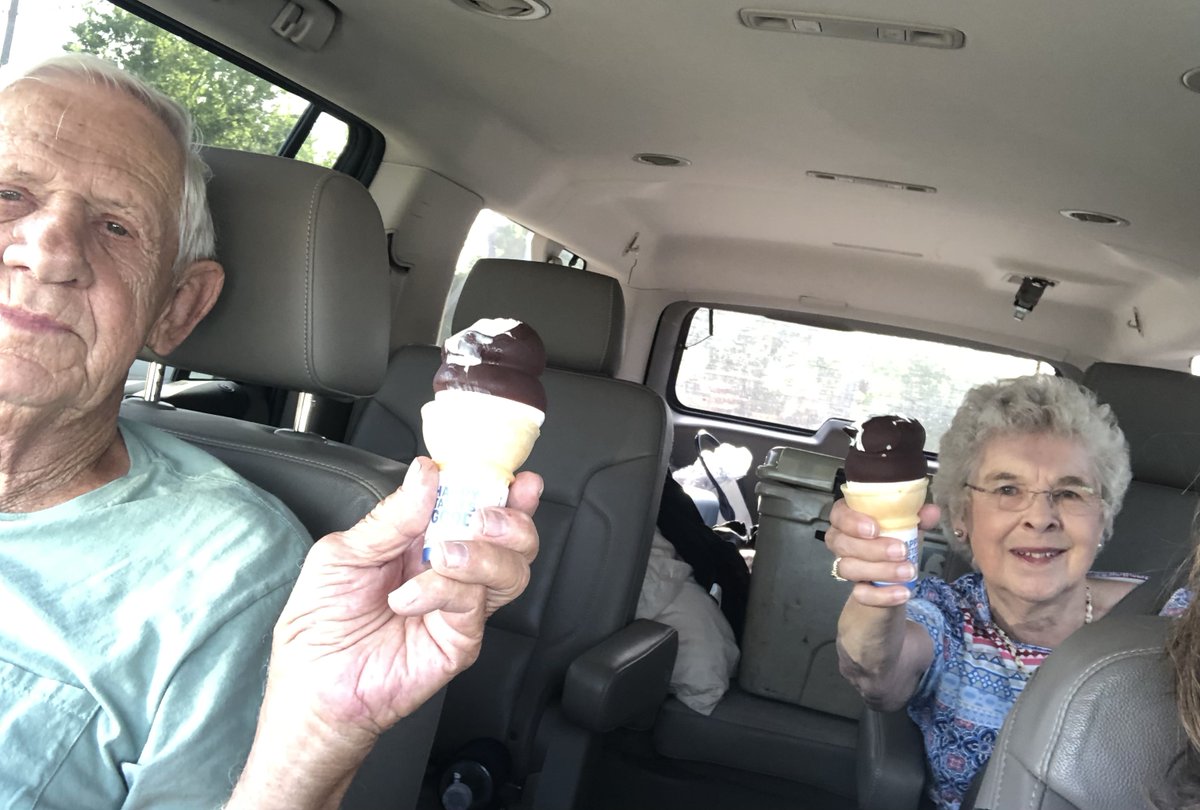 Took my parents for ice cream (couldn't fit me in) selfie! #twehowl  <a href="/TWEHowl/">Tom Wilson Elementary</a>