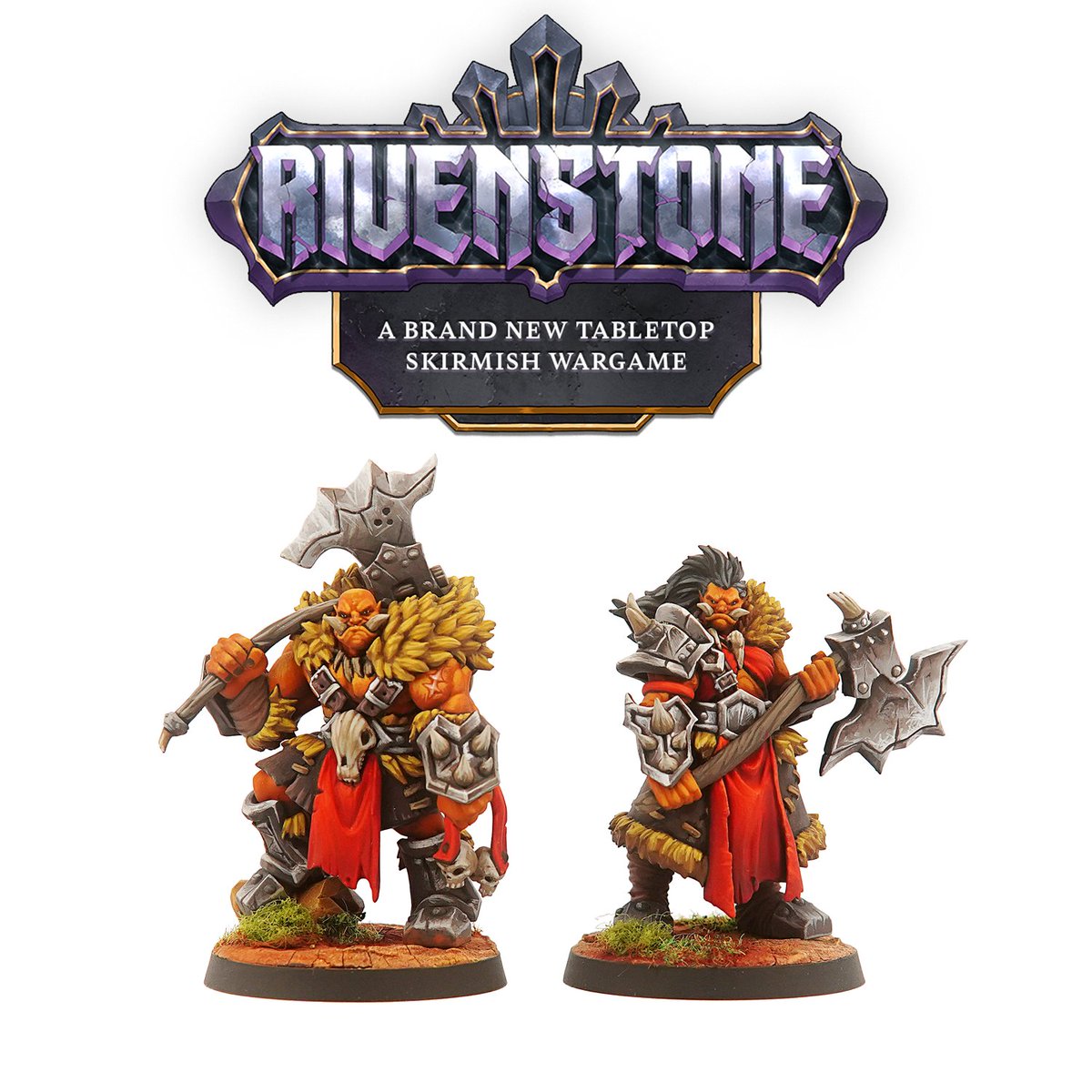 Orc brutes form the bulk of any Orrix fighting force. Standing nearly eight feet tall, these mighty warriors possess inhuman strength and fortitude 🔥 #RivenstoneGame #skirmishgames #wargame #warhammer #miniaturewargame #paintingminis #paintedminiatures #miniatures #siocast