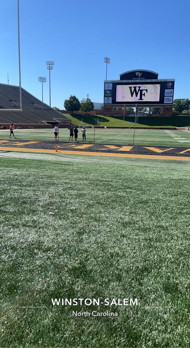 had a good day at wake forest football camp