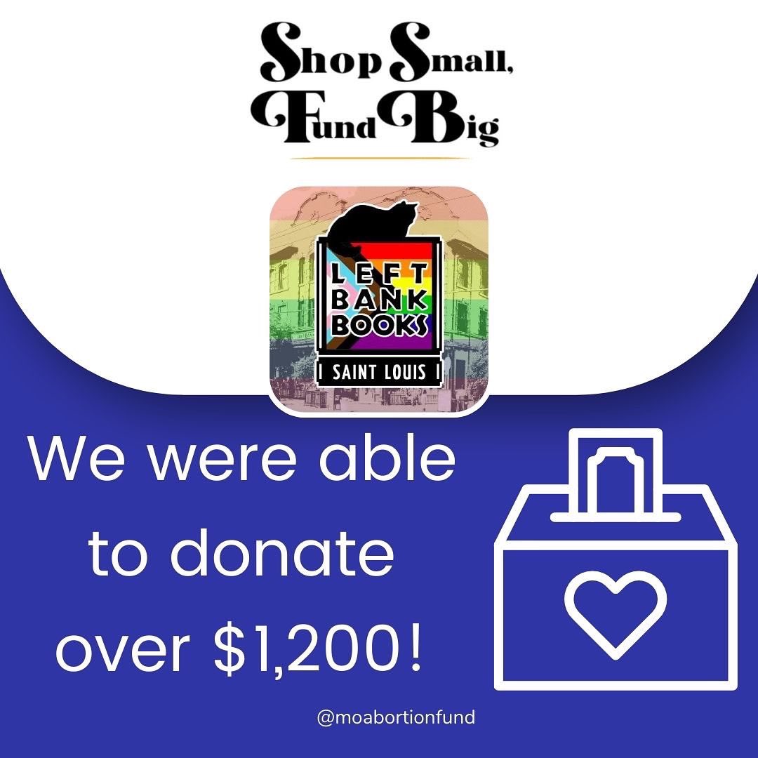 LeftBankBooks's tweet photo. We did it! #reproductiverights #moabortionfunds #leftbankbooks @MOAbortionFund https://t.co/KJS8cnyr5p