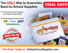 Hey Parents... Buy your 1st Day School Supplies today before it's too late!!!  Order Now --> 1stdayschoolsupplies.com/kits.php?sid=4…