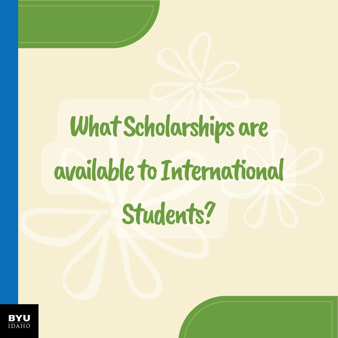 BYUIFinAid's tweet photo. CALLING ALL INTERNATIONAL STUDENTS! Ever wondered what aid is available for you? Start applying for these options, and check out our private scholarships webpage: https://t.co/WCh8cRgUrp   

#byuifinancialaid #internationalstudents #aidavailable #scholarships #scholarshipuniverse https://t.co/JojjSOqqUt