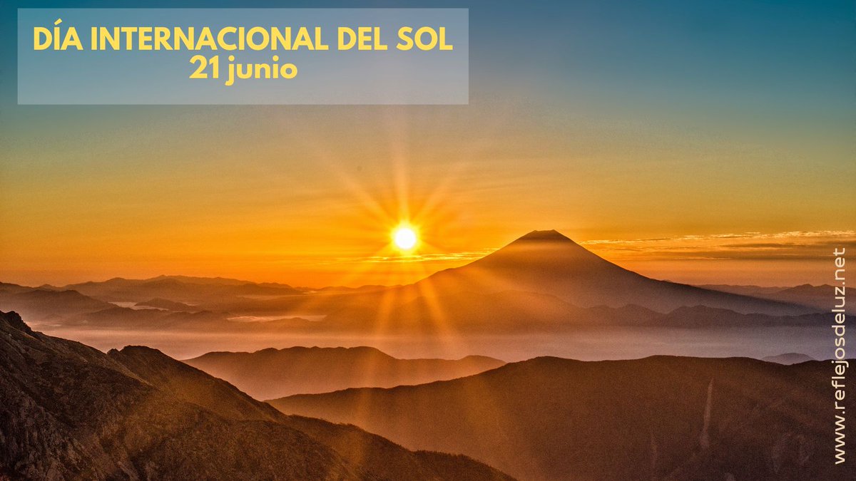 reflejosdeluz's tweet photo. Coincidiendo con el solsticio de verano en el hemisferio norte, el 21 de junio #DiaSol, una fecha en la que el astro rey es el protagonista de las agendas de todo el mundo. Se celebran eventos destinados a concienciar sobre la importancia del sol para nuestro planeta. https://t.co/D1f3mmorhY