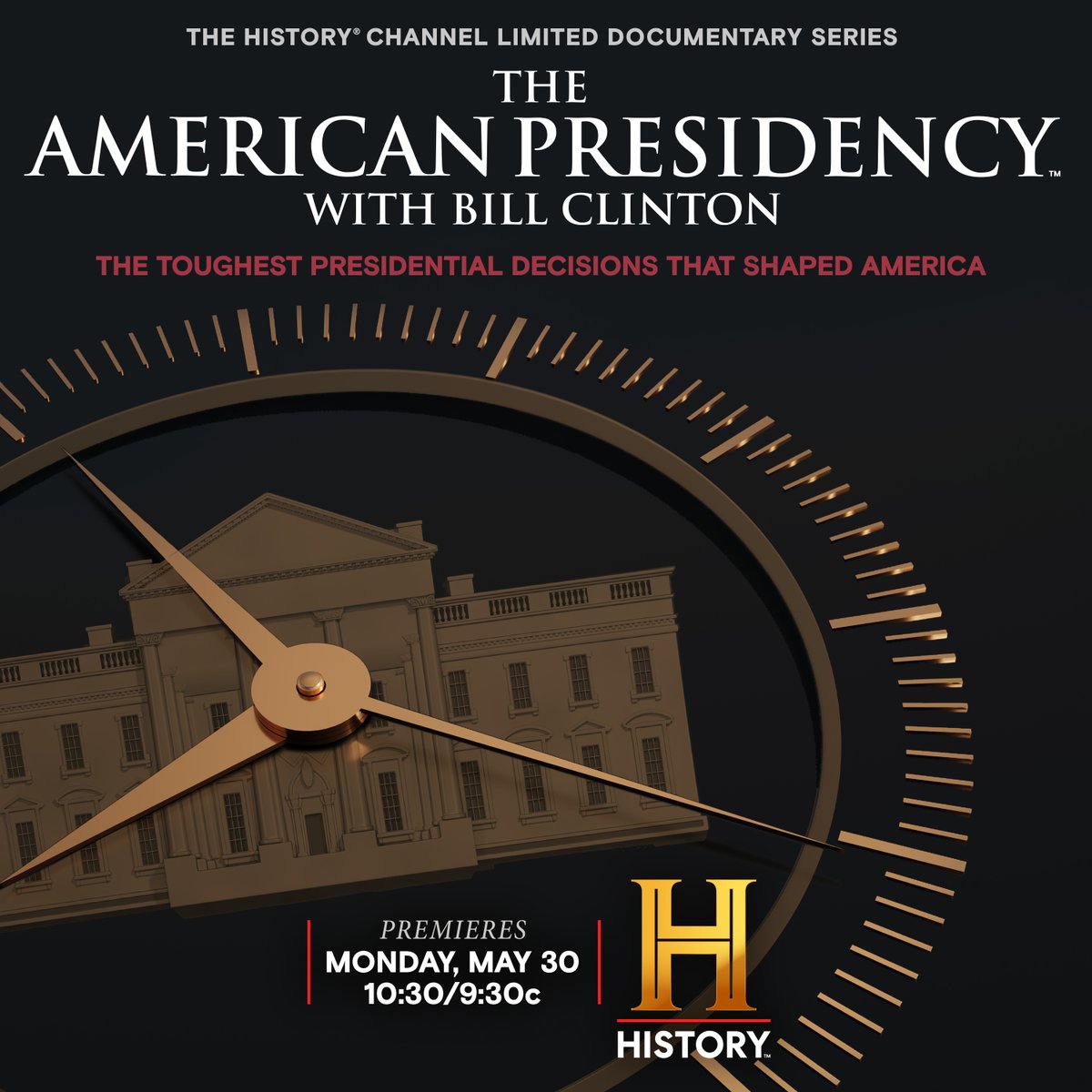 HillaryClinton's tweet photo. Bill is an incredible tour guide to American presidential history in the newest limited documentary series from @HISTORY. 

Watch the final installment at 10:30pm ET/9:30CT this Monday, June 20. https://t.co/XcQzkrUz3H