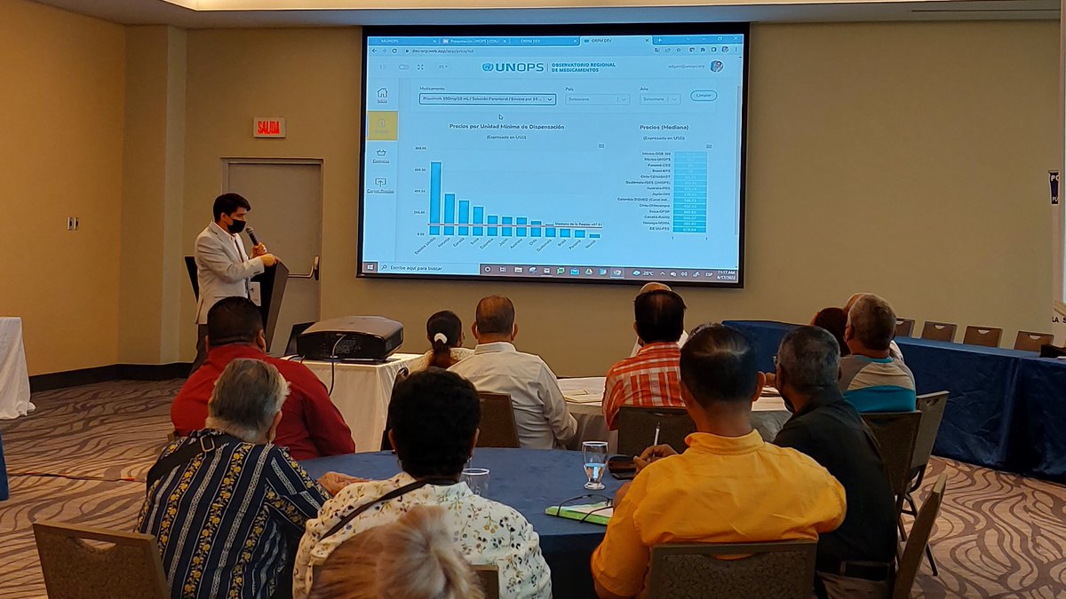 RobertCarrilloC's tweet photo. Agradecemos a @CONATOPanama la invitación para compartir con sus agremiados la experiencia de @UNOPS_es en América Latina en la gestión de proyectos para la adquisición de medicamentos y el desarrollo del Observatorio Regional de Precios de Medicamentos #ORPM 💊 | @aredin2 https://t.co/EJ6iCfttTC